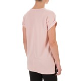 Harmony and Balance Brushed V-Neck Shirt - Short Sleeve (For Women)
