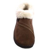 Clarks Button Clog Slippers - Suede, Faux-Fur Lined (For Women)