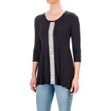 Chelsea & Theodore Lace Trim Shirt - 3/4 Sleeve (For Women)