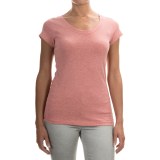Cynthia Rowley Pima Cotton Ribbed Shirt - Short Sleeve (For Women)