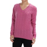 Johnstons of Elgin Cable-Knit Cashmere Sweater (For Women)