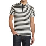 NAU To-Polo-Gy Stripe Polo Shirt - Organic Cotton, Short Sleeve (For Men)