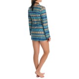 La Blanca Strappy V-Neck Tunic Cover-Up - Long Sleeve (For Women)