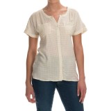 Printed Woven Shirt - Short Sleeve (For Women)