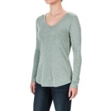 Cynthia Rowley V-Neck Shirt - Pima Cotton-Modal, Long Sleeve (For Women)