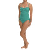 La Blanca One-Piece Bandeau Swimsuit - Side Cinched (For Women)
