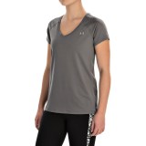Under Armour HeatGear® Armour Pinhole-Mesh T-Shirt - V-Neck, Short Sleeve (For Women)