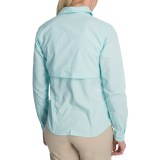 White Sierra Canyon Crest Shirt - UPF 30, Long Roll-Up Sleeve (For Women)