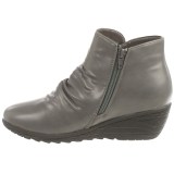 Serene Chiaral Ankle Boots - Vegan Leather, Wedge Heel (For Women)