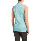 Reebok Striped Elastic Polo Shirt - Sleeveless (For Women)