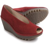 Fly London Yury Perf Shoes - Nubuck, Wedge Heel (For Women)