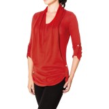 Satva Devi Draped Sweater - Organic Cotton, 3/4 Sleeve (For Women)