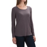 Paraphrase Scoop Neck Jersey Shirt - Modal, Long Sleeve (For Women)