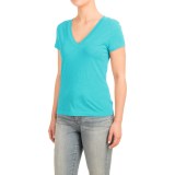 Knit V-Neck Shirt - Short Sleeve (For Women)