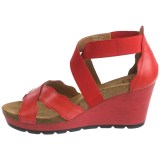 Wanda Panda Strappy Wedge Sandals - Leather (For Women)