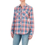 dylan Indigo Plaid Shirt Jacket - Long Sleeve (For Women)