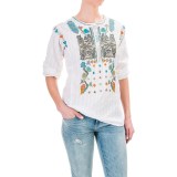 dylan Embroidered Tunic Shirt - Long Sleeve (For Women)