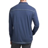 Ecoths Black Rock Shirt - Organic Cotton, Zip Neck, Long Sleeve (For Men)