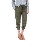 Artisan NY Linen Cargo Pocket Joggers (For Women)