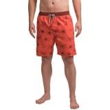 Boston Traders Starfish Print Volley Swim Trunks - UPF 50+ (For Men)