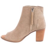 TOMS Majorca Peep Toe Ankle Boots - Suede (For Women)