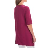 Neon Buddha Lifestyle Tee Tunic Shirt - Scoop Neck, Elbow Sleeve (For Women)