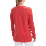 Lilla P Side Slit Tunic Sweater - Cotton-Modal (For Women)