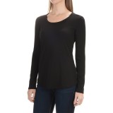 Cynthia Rowley Scoop Neck Shirt - Pima Cotton-Modal, Long Sleeve (For Women)