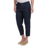 Cotton Crop Pants - Flat Front (For Women)