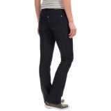 Dark-Wash Rhinestone Rivet Jeans - Slim Fit (For Women)