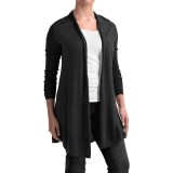 Forte Cashmere Swing Back Cardigan Shirt - Merino Wool-Silk, Long Sleeve (For Women)