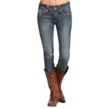 Rock & Roll Cowgirl Zigzag Detail Skinny Jeans (For Women)