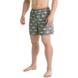 Maui and Sons Classic Shark Volley Swim Trunks - Built-In Briefs (For Men)