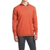 Ecoths Black Rock Shirt - Organic Cotton, Zip Neck, Long Sleeve (For Men)