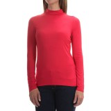 Cable & Gauge Stretch Modal Turtleneck - Long Sleeve (For Women)