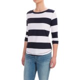 Workshop Republic Clothing Stripe Shirt - 3/4 Sleeve (For Women)