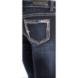 Rock & Roll Cowgirl Silver Crystal Rival Skinny Jeans - Low Rise (For Women)