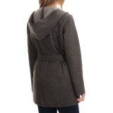 Max Studio Belted Wrap Coat - Hooded (For Women)