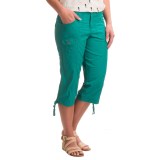 Stretch-Woven Cargo Capris (For Women)
