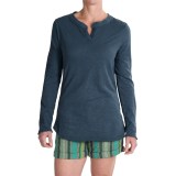dylan Split Neck and Navajo Lace Shirt - Long Sleeve (For Women)