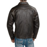 Cripple Creek Hand-Sanded Leather Jacket (For Men and Big Men)