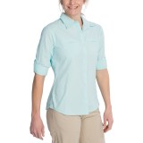 White Sierra Canyon Crest Shirt - UPF 30, Long Roll-Up Sleeve (For Women)