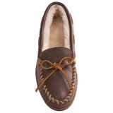 Minnetonka Moccasin Boat Moc Shoes - Leather, Faux-Fur Lined (For Women and Youth Girls)