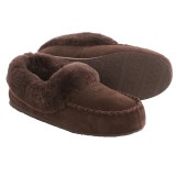 LAMO Footwear Australian Bootie Slippers - Suede, Sheepskin Fleece Lining (For Women)