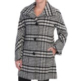 Ellen Tracy Wool Plaid A-Line Coat (For Women)