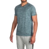 Bruno V-Neck Striped Color-Block T-Shirt - Short Sleeve (For Men)