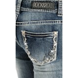 Rock & Roll Cowgirl Zigzag Crystal Jeans - Low Rise, Bootcut (For Women)