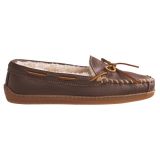 Minnetonka Moccasin Boat Moc Shoes - Leather, Faux-Fur Lined (For Women and Youth Girls)