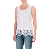 St. Tropez West Gauzy Lace-Trimmed Tank Top (For Women)