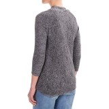 Forte Cashmere Mesh Stitch Cardigan Sweater - Cotton, 3/4 Sleeve (For Women)
